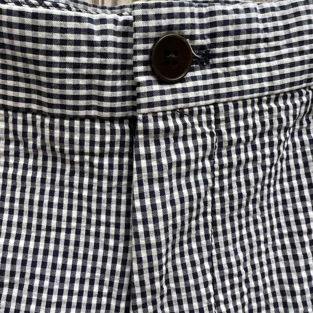 Banana Republic Aiden Short Chino Cotton Flat Front Gingham Men's Size 34 - Picture 4 of 9
